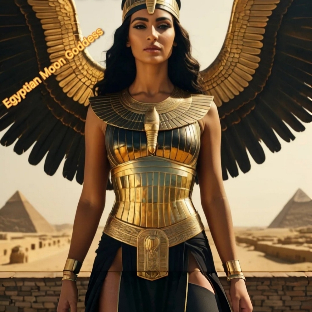 Egyptian Goddess Aset in A Frame 8x10 A.I.Art Print - Picture 2 of 3